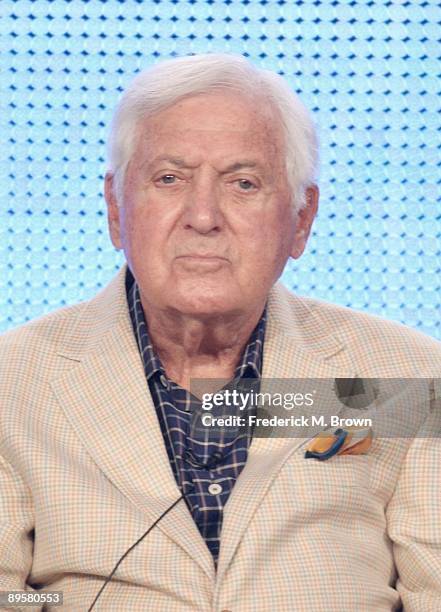 Creative Consultant Monty Hall of the television show "Let's Make a Deal" listens during the CBA Network portion of the 2009 Summer Television...