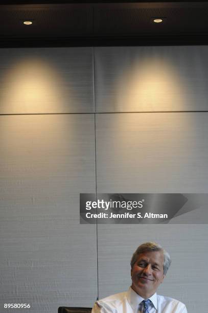 Morgan Chase's CEO Jamie Dimonposes for a portrait session at JP Morgan's New York offices in June 2009, New York, NY. Published Image