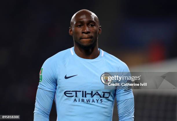 Eliaquim Mangala of Manchester City during the Carabao Cup Quarter-Final match between Leicester City and Manchester City at The King Power Stadium...