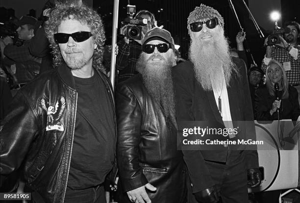Top (L-R Frank Beard, Dusty Hill and Billy Gibbons at the VH1 Fashion Awards in October 1997 in New York City, New York.