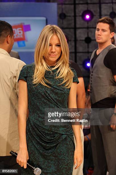Actress Sienna Miller visits BET's "106 & Park" at BET Studios on August 3, 2009 in New York City.