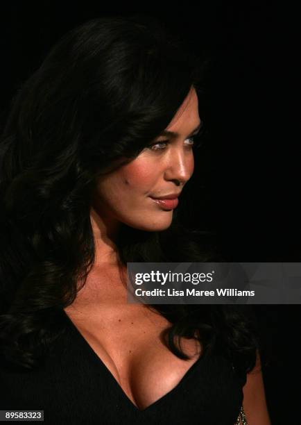 Model Megan Gale arrives at the David Jones Spring/Summer 2009 Collection Launch themed 'A Great Southern Summer 2009' at the Hordern Pavilion, Moore...
