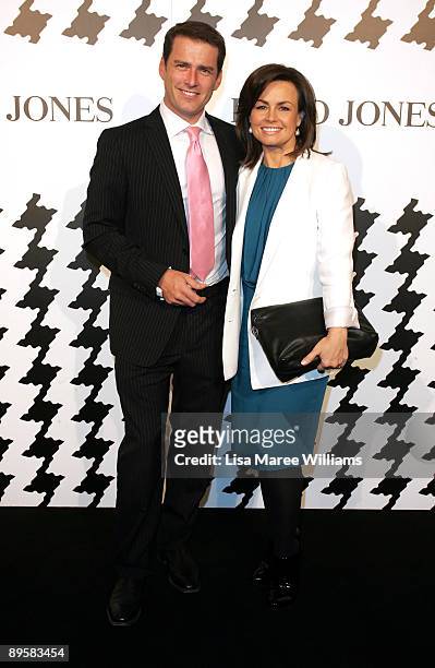 Television personalities Karl Stefanovic and Lisa Wilkinson arrive at the David Jones Spring/Summer 2009 Collection Launch themed 'A Great Southern...