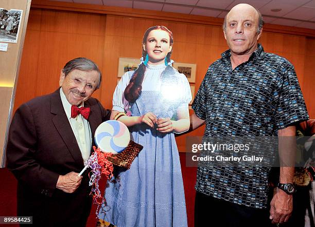 Actor Jerry Maren and Joey Luft, son of the late Judy Garland, attend the AMPAS Screening Of "The Wizard Of Oz" at AMPAS Samuel Goldwyn Theater on...