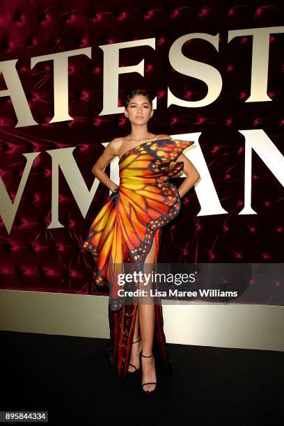 Zendaya attends the Australian premiere of The Greatest Showman at The Star on December 20, 2017 in Sydney, Australia.