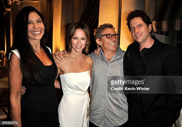 Producer Kim Moses, actress Jennifer Love Hewitt, executive producer Ian Sander and actor Jamie Kennedy attend the CBS, CW, CBS Television Studios &...