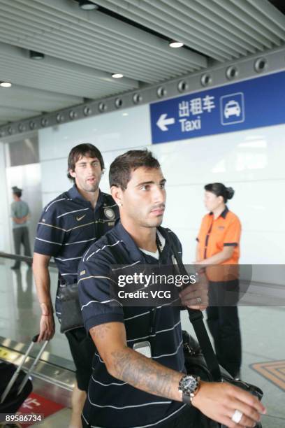 Ricardo Quaresma of Inter Milan arrives at Beijing Capital International Airport on August 4, 2009 in Beijing, China.