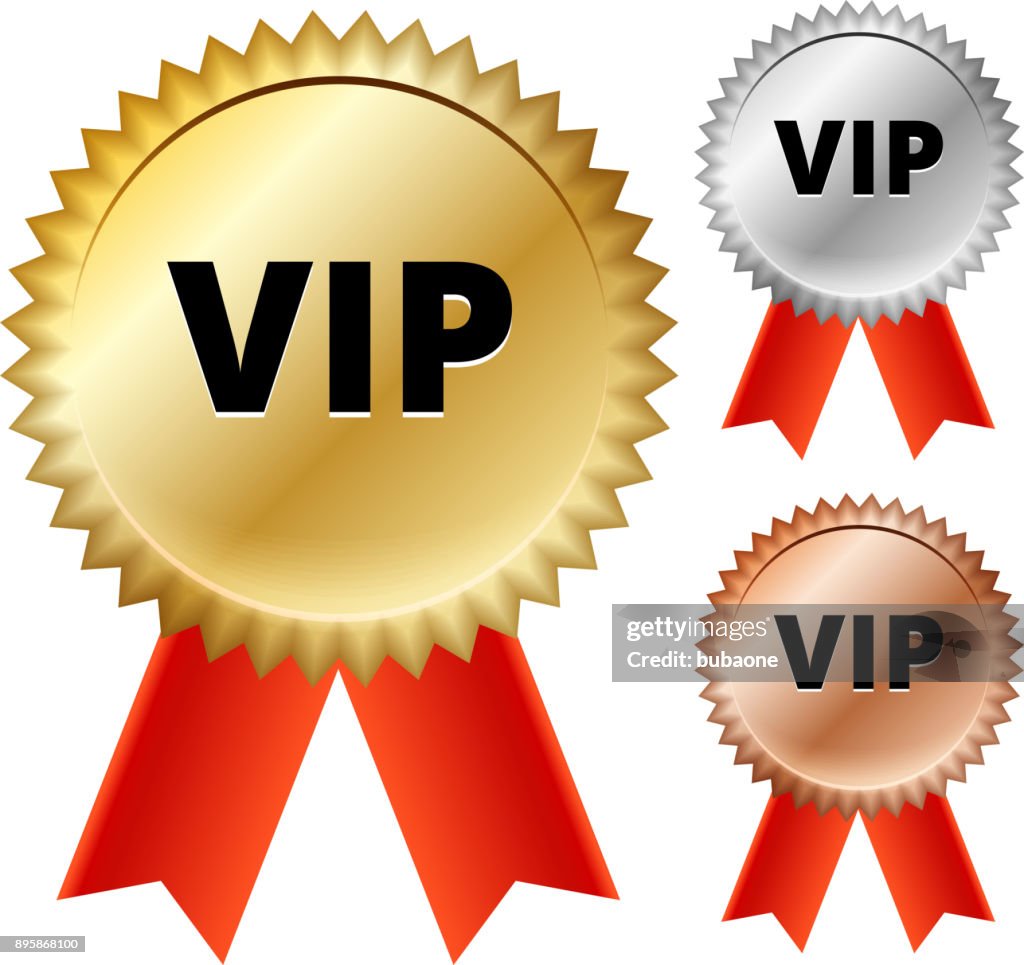 Vip Gold Medal Prize Ribbons High-Res Vector Graphic - Getty Images