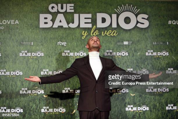 Alain Hernandez attends the 'Que Baje Dios Y Lo Vea' photocall at Urso Hotel on December 19, 2017 in Madrid, Spain.
