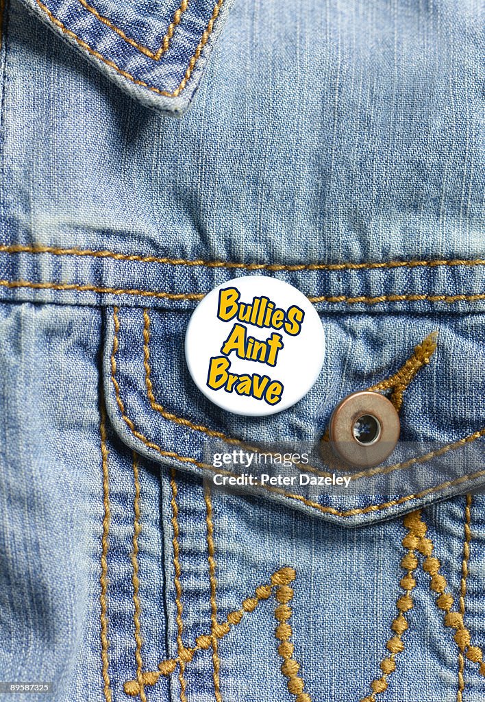 Bullying button badge.
