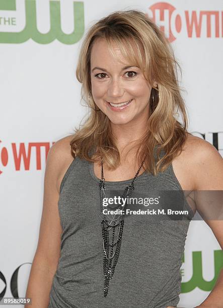 Actress Megyn Price arrives at the CBS, CW, CBS Television Studio and Showtime TCA party at the Huntington Library on August 3, 2009 in Pasadena,...