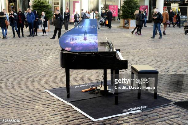 General view of 'The Greatest Showman' flashmob at Covent Garden on December 18, 2017 in London, England.