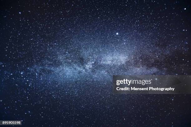 milky way galaxy and stars in the night sky - alps romania stock pictures, royalty-free photos & images