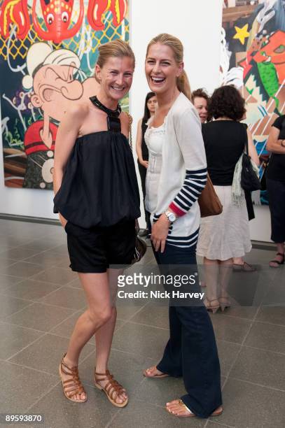 Elizabeth von Guttman and Tatiana Blatnik attend the private view of 'Popeye Series' at The Serpentine Gallery on July 1, 2009 in London, England.