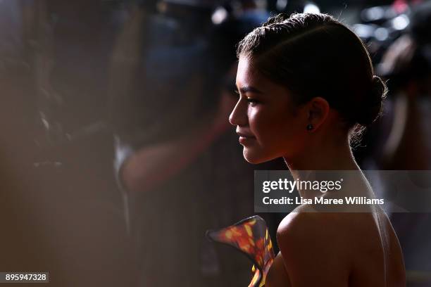 Zendaya attends the Australian premiere of The Greatest Showman at The Star on December 20, 2017 in Sydney, Australia.