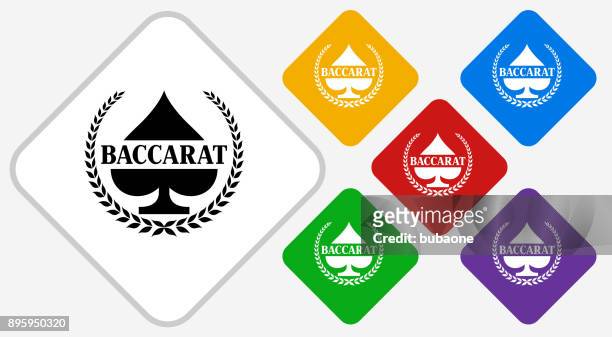 ilustraciones, imágenes clip art, dibujos animados e iconos de stock de icono de vector de diamante de color de baccarat - baccarat table