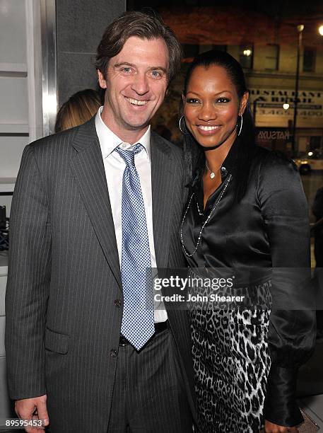 Actress Garcelle Beauvais-Nilon and Mike Nilon attend the after party for the Los Angeles premiere of "Spread" at Katsuya on August 3, 2009 in...