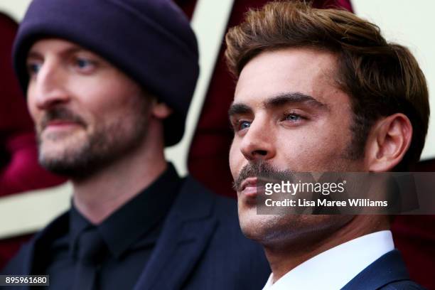 Director Michael Gracey and Zac Efron attend the Australian premiere of The Greatest Showman at The Star on December 20, 2017 in Sydney, Australia.