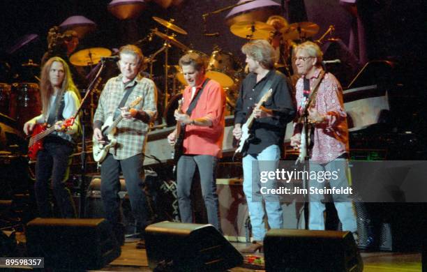 The Eagles Timothy B. Schmitt, Don Henley, Glenn Frey, Don Felder and Joe Walsh perform at the Target Center in Minneapolis, Minnesota on Februarry...