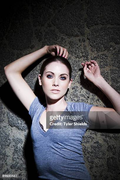 Actress Alison Brie poses at a portrait session.