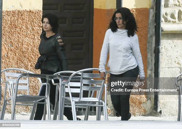 Inma Cuesta is seen during the set filming of 'Todos lo Saben' on November 23, 2017 in Madrid, Spain.