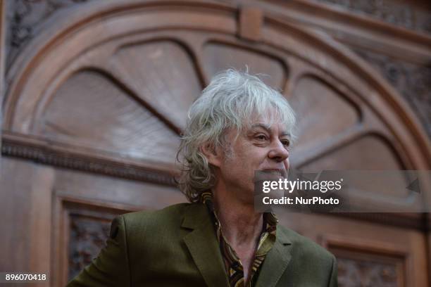 Sir Bob Geldof at the National Library of Ireland in Dublin after the announcement that the Band Aid Trust is donating its archive to the National...