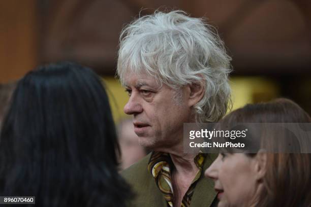 Sir Bob Geldof at the National Library of Ireland in Dublin after the announcement that the Band Aid Trust is donating its archive to the National...