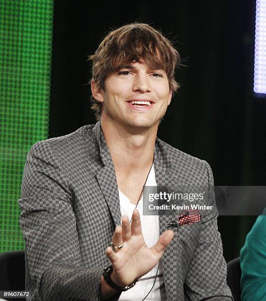 Executive Producer Ashton Kutcher of "The Beautiful Life" appears during the CW Network portion of the 2009 Summer Television Critics Association...