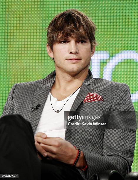 Executive Producer Ashton Kutcher of "The Beautiful Life" appears during the CW Network portion of the 2009 Summer Television Critics Association...