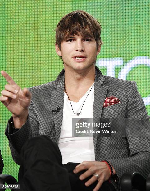 Executive Producer Ashton Kutcher of "The Beautiful Life" appears during the CW Network portion of the 2009 Summer Television Critics Association...