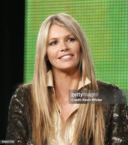Actress Elle Macpherson of "The Beautiful Life" appears during the CW Network portion of the 2009 Summer Television Critics Association Press Tour at...
