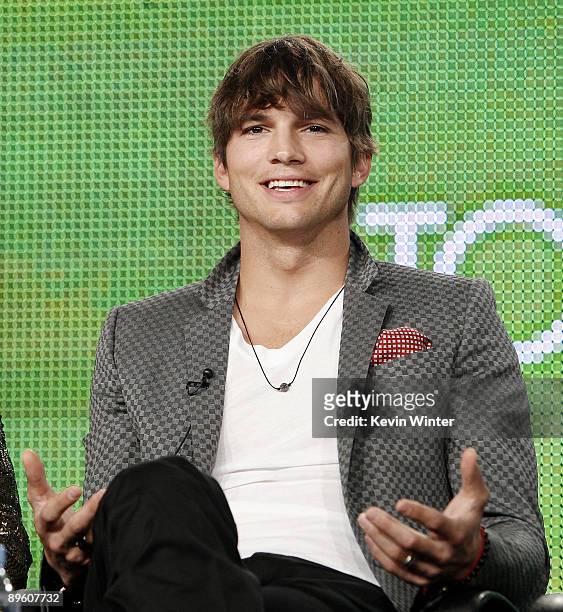 Executive Producer Ashton Kutcher of "The Beautiful Life" appears during the CW Network portion of the 2009 Summer Television Critics Association...