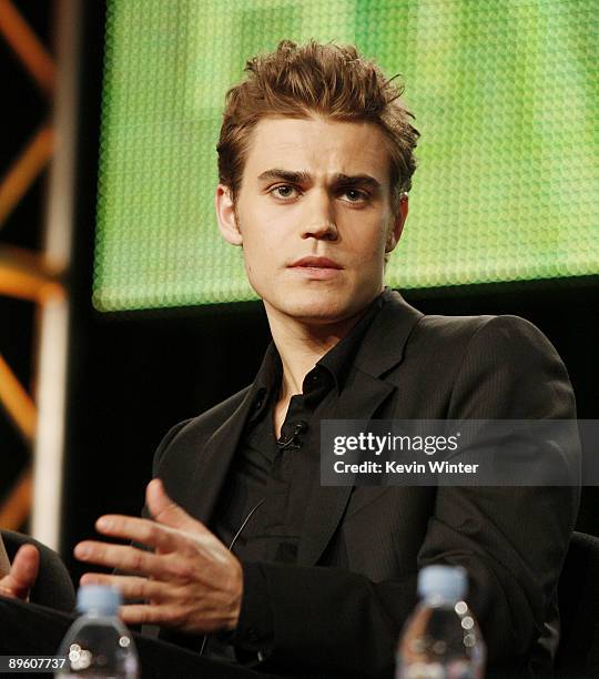 Actor Paul Wesley of "The Vampire Diaries" appears during the CW Network portion of the 2009 Summer Television Critics Association Press Tour at The...