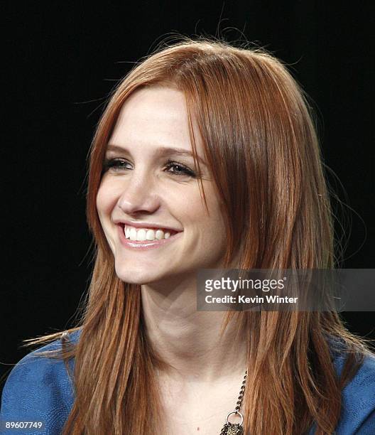 Actress Ashlee Simpson-Wentz of "Melrose Place" appears during the CW Network portion of the 2009 Summer Television Critics Association Press Tour at...