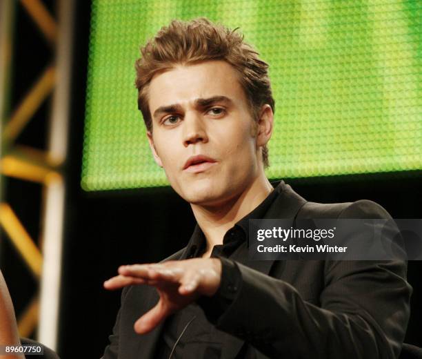 Actor Paul Wesley of "The Vampire Diaries" appears during the CW Network portion of the 2009 Summer Television Critics Association Press Tour at The...