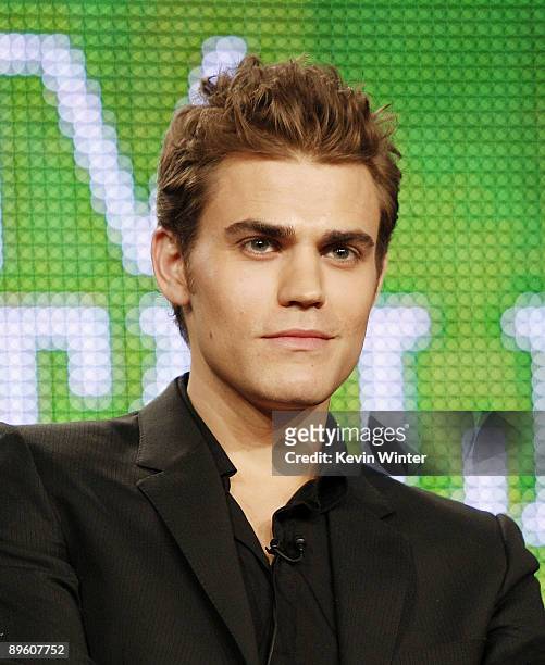 Actor Paul Wesley of "The Vampire Diaries" appears during the CW Network portion of the 2009 Summer Television Critics Association Press Tour at The...