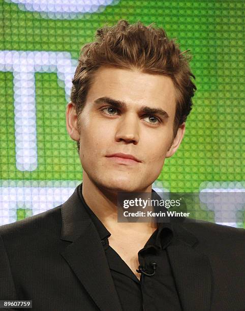 Actor Paul Wesley of "The Vampire Diaries" appears during the CW Network portion of the 2009 Summer Television Critics Association Press Tour at The...