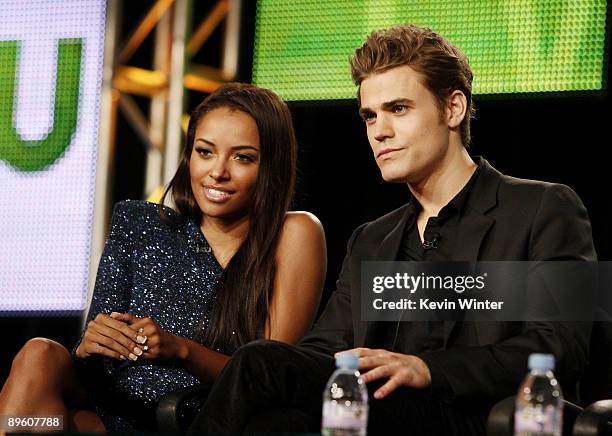 Actors Katerina Graham and Paul Wesley of "The Vampire Diaries" appear during the CW Network portion of the 2009 Summer Television Critics...