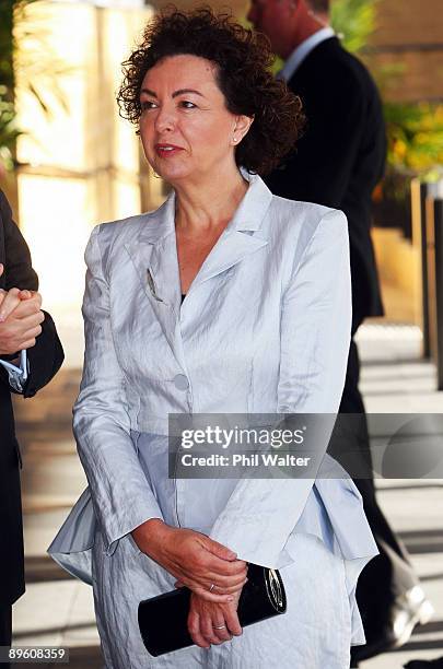 Therese Rein, wife of Australian Prime Minister Kevin Rudd, arrives at the Cairns Convention Centre for the Pacific Islands Forum on August 5, 2009...