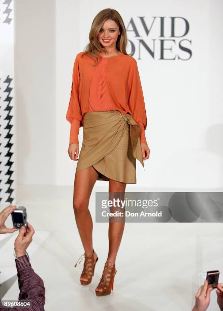 Model Miranda Kerr hosts an in-store fashion workshop highlighting new trends and pieces from the David Jones Spring/Summer Collection which was...