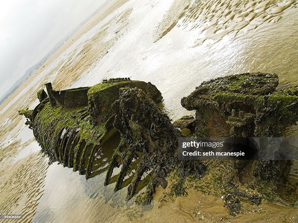 Wrecked submarine