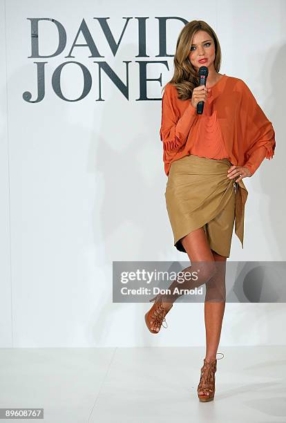 Model Miranda Kerr hosts an in-store fashion workshop highlighting new trends and pieces from the David Jones Spring/Summer Collection which was...