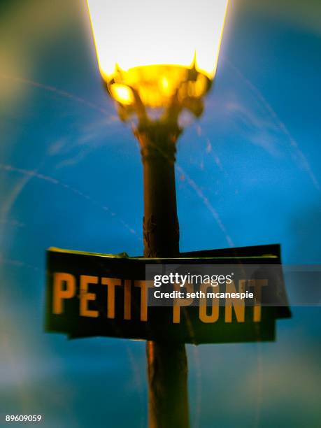 petit pont lamppost - petit pont stock pictures, royalty-free photos & images