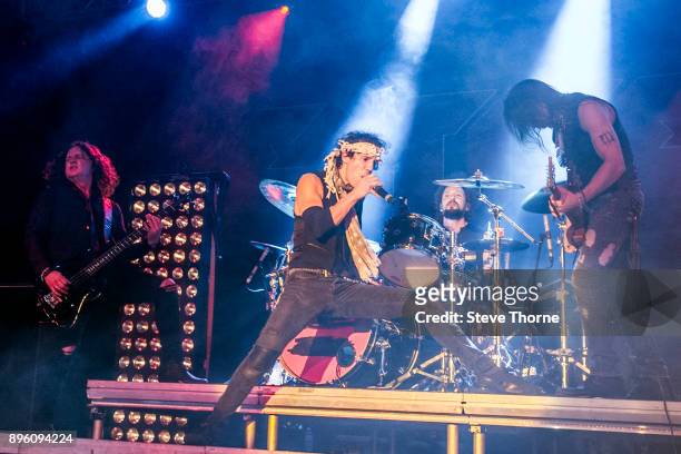 Pat Badger, Gary Cherone, Kevin Figueiredo and Nuno Bettencourt of Extreme perform live on stage at O2 Academy Birmingham on December 17, 2017 in...