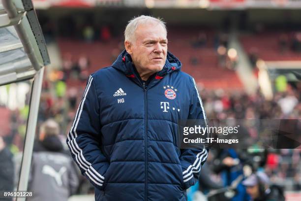 Assistant coach Hermann Gerland of Bayern Muenchen looks on during the Bundesliga match between VfB Stuttgart and FC Bayern Muenchen at Mercedes-Benz...