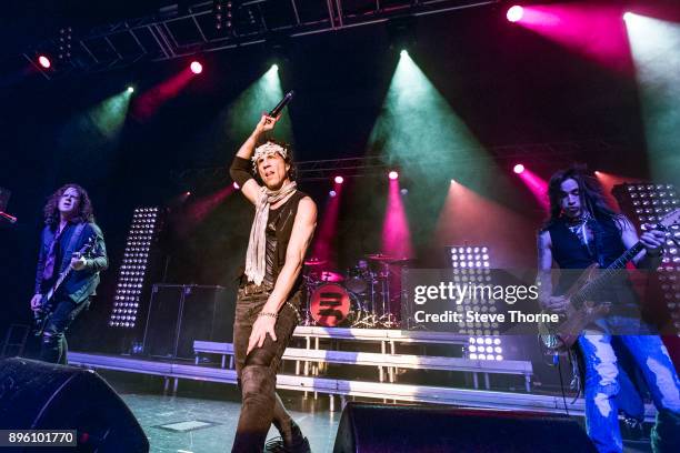 Pat Badger, Gary Cherone, Kevin Figueiredo and Nuno Bettencourt of Extreme perform live on stage at O2 Academy Birmingham on December 17, 2017 in...