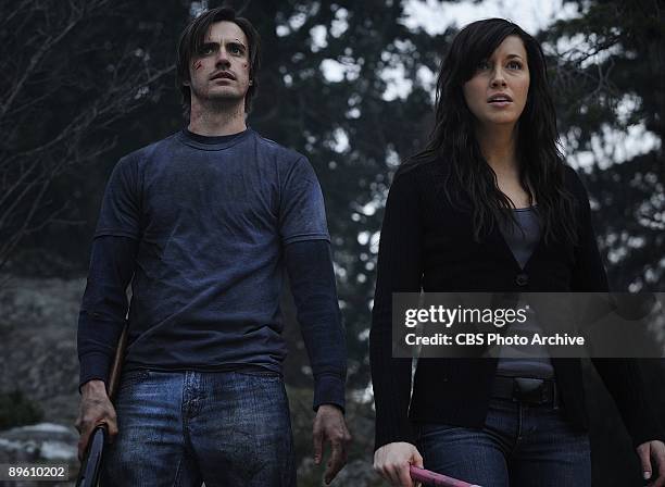 Pictured C.J. Thomason as Jimmy Mance and Katie Cassidy as Trish Wellington in CBS series HARPER'S ISLAND on Saturdays at 9 pm ET/PT on the CBS...