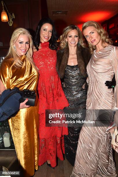 Amy Phelan, Kim Heirston Evans, Ulla Parker and Jennifer Kennedy attend Julie Macklowe's 40th birthday Spectacular at La Goulue on December 19, 2017...