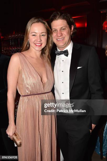 Anna Nikolayevsky and Tony Eisenberg attend Julie Macklowe's 40th birthday Spectacular at La Goulue on December 19, 2017 in New York City.