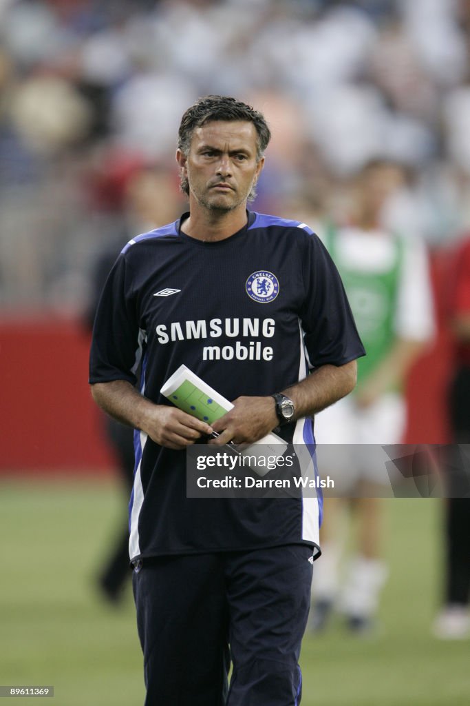 Jose Chelsea Chelsea manager Jose Mourinho on the touchline during the Pre-Season ...
